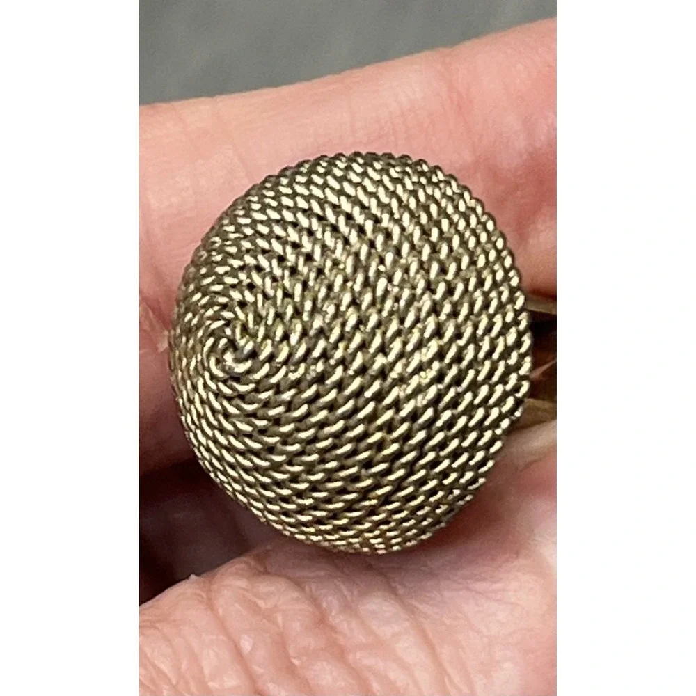 Vintage Gold Tone Rope Mesh Knot Cufflinks Men's Fashion Jewelry Accessories